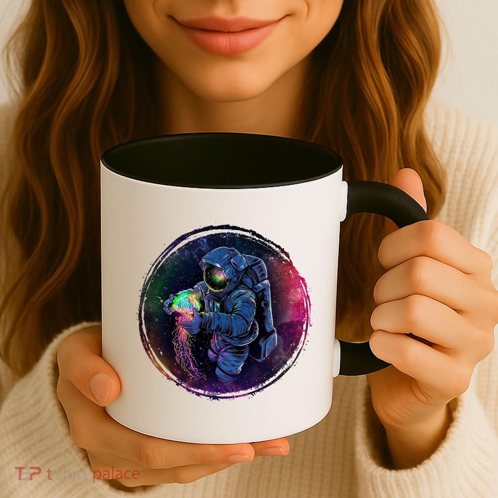 Cool Space Astronaut Jellyfish Galaxy Coffee Mug