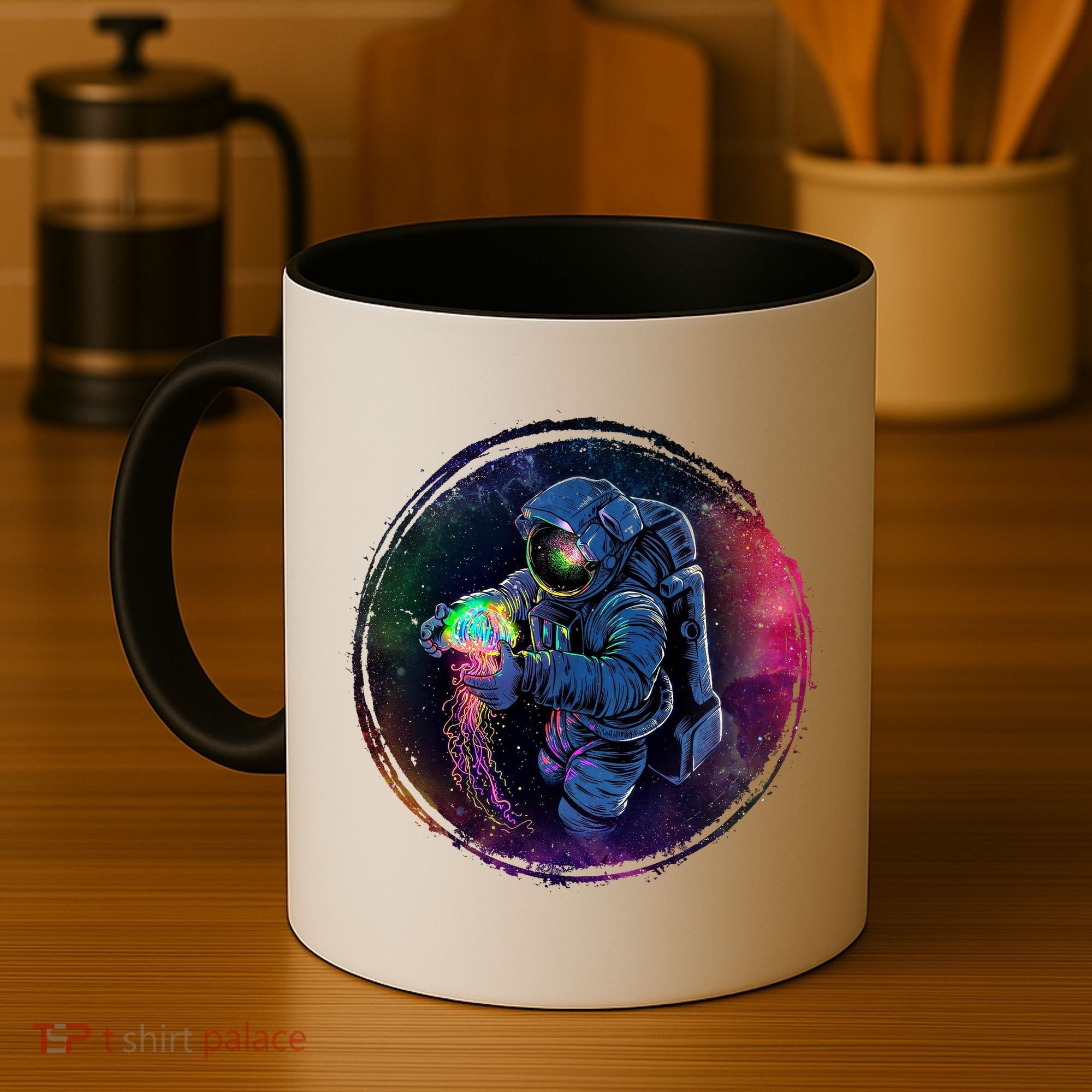 Cool Space Astronaut Jellyfish Galaxy Coffee Mug