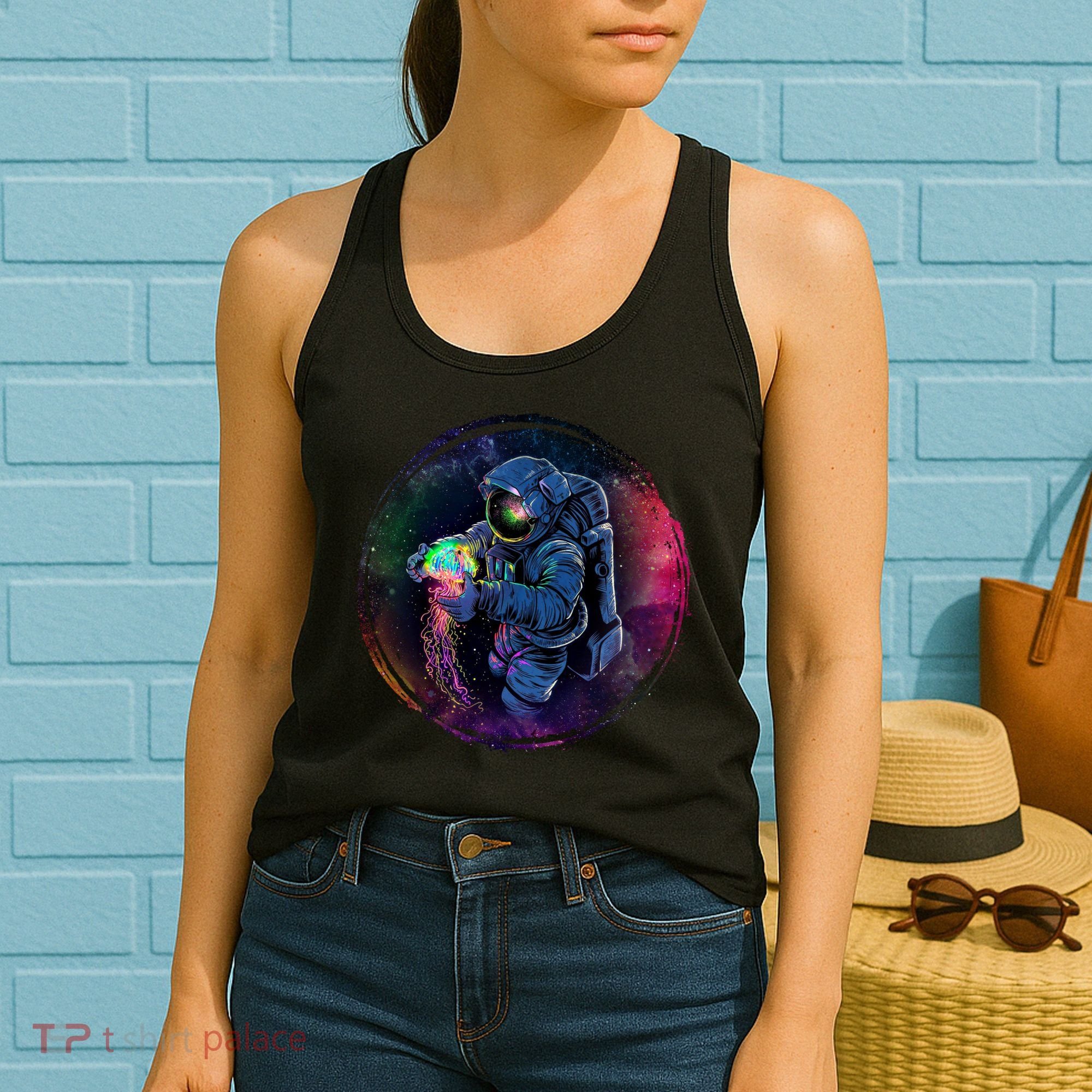 Cool Space Astronaut Jellyfish Galaxy Women's Tank Top