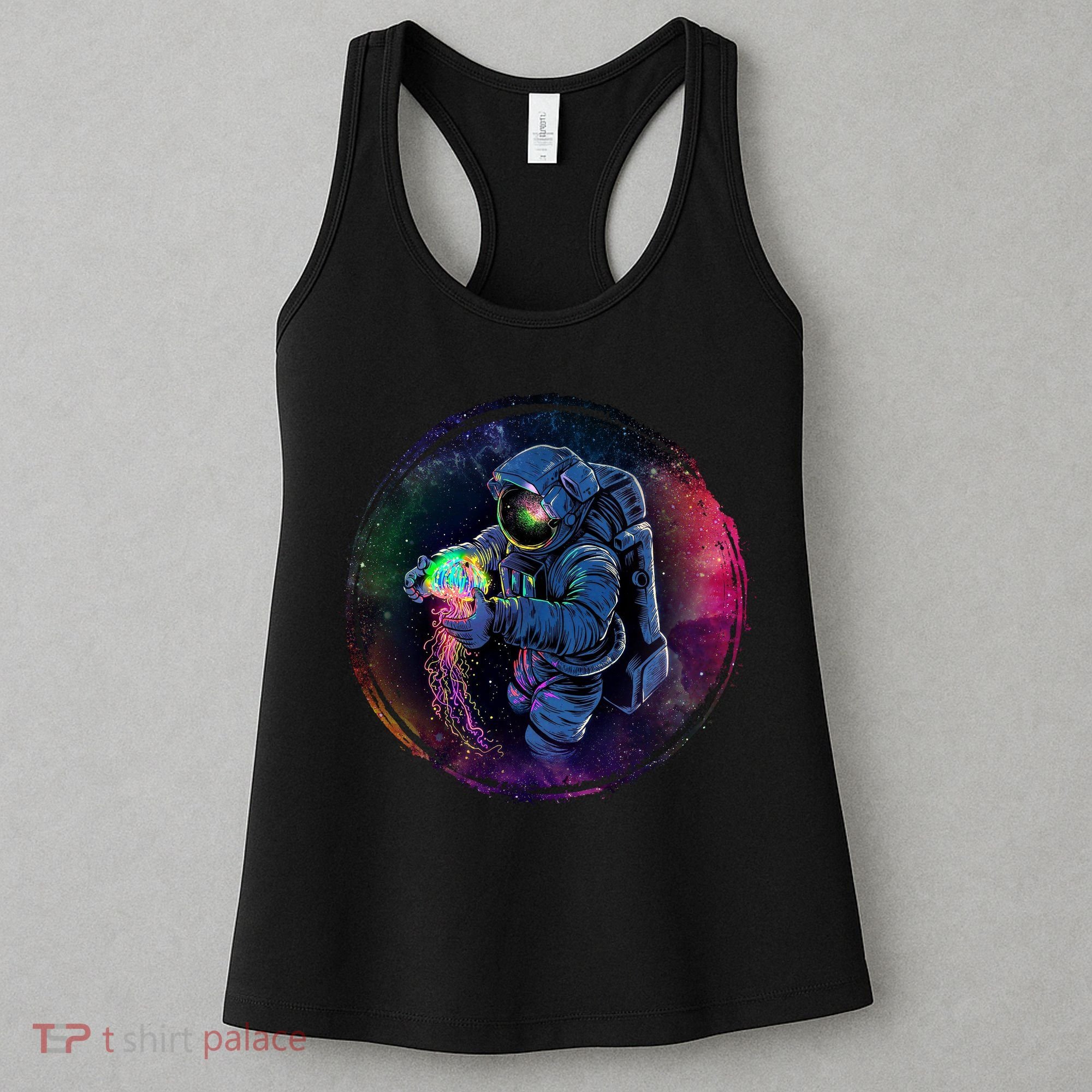 Cool Space Astronaut Jellyfish Galaxy Women's Tank Top
