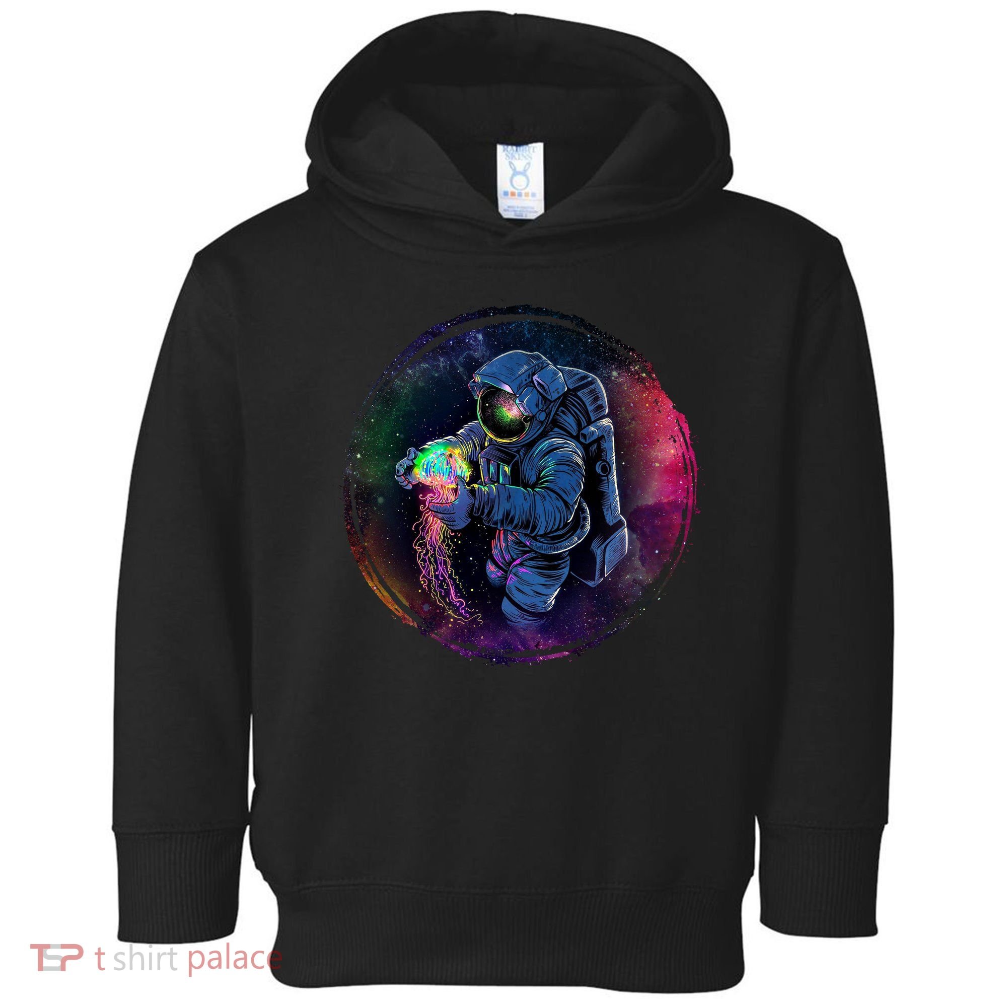 Cool Space Astronaut Jellyfish Galaxy Toddler Hoodie