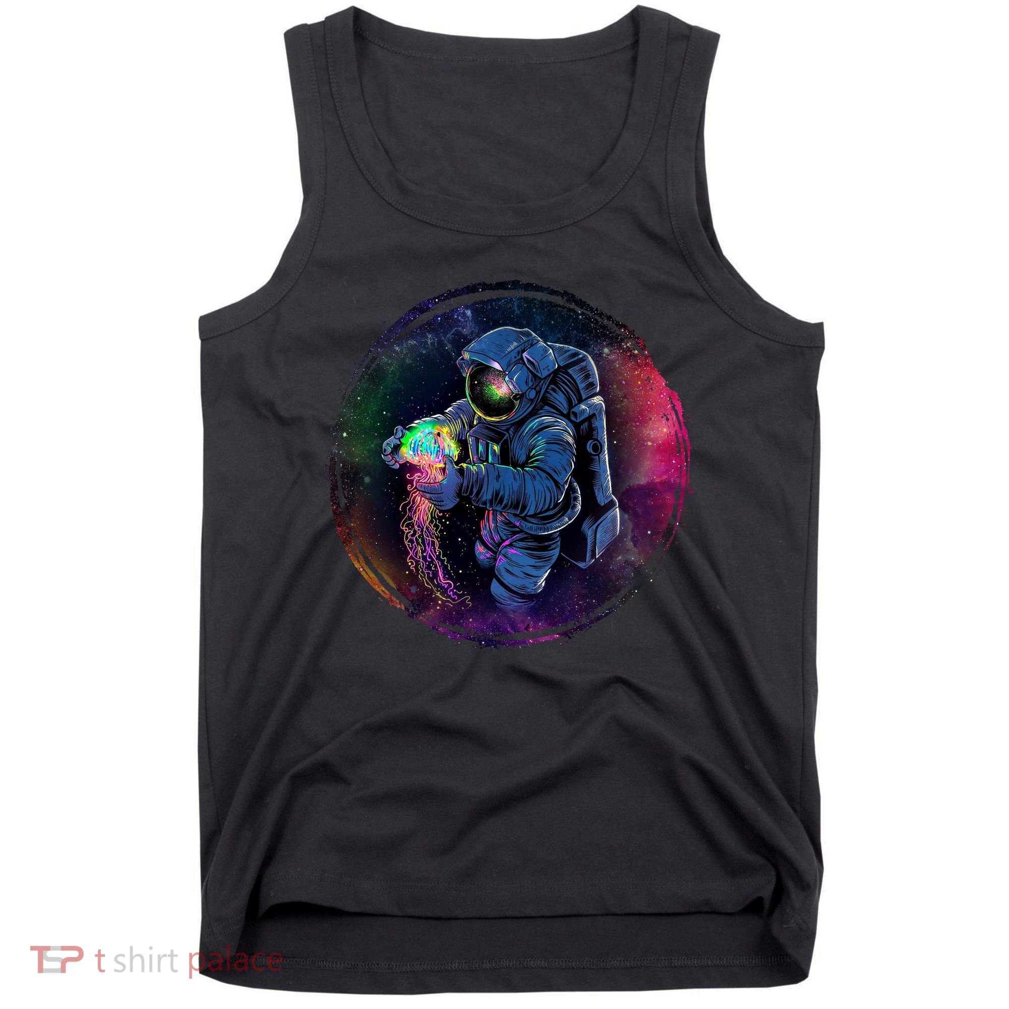 Cool Space Astronaut Jellyfish Galaxy Tank Top
