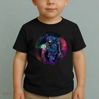 Cool Space Astronaut Jellyfish Galaxy Toddler T-Shirt thumb 2