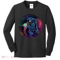 Cool Space Astronaut Jellyfish Galaxy Kids Long Sleeve Shirt thumb 0