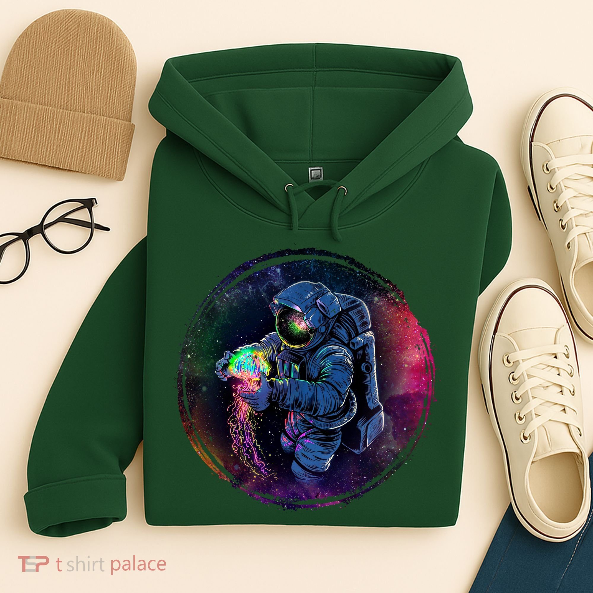 Cool Space Astronaut Jellyfish Galaxy Hoodie