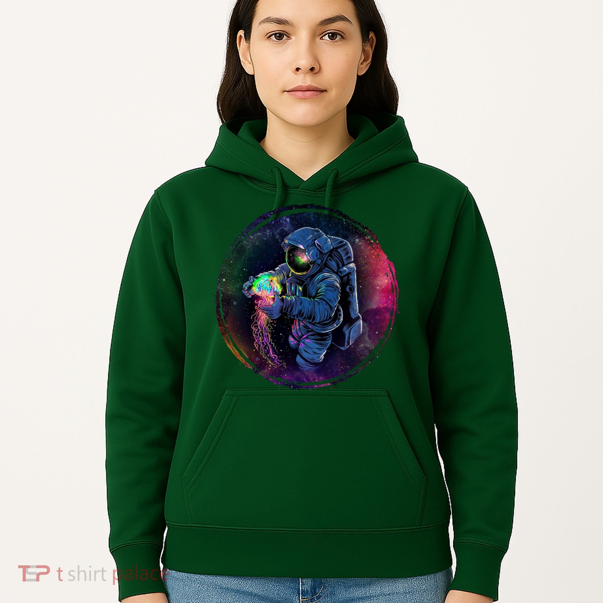 Cool Space Astronaut Jellyfish Galaxy Hoodie