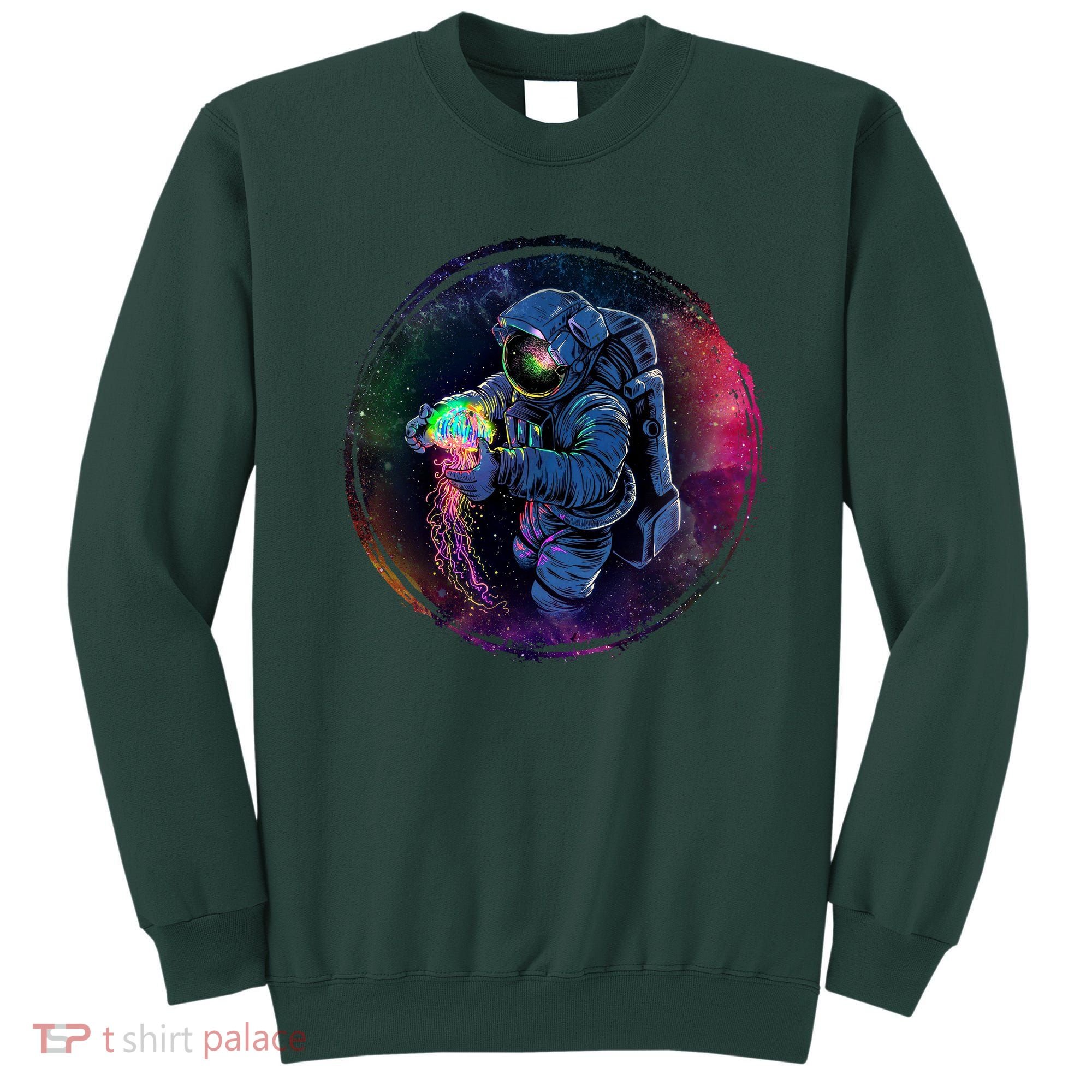 Cool Space Astronaut Jellyfish Galaxy Sweatshirt