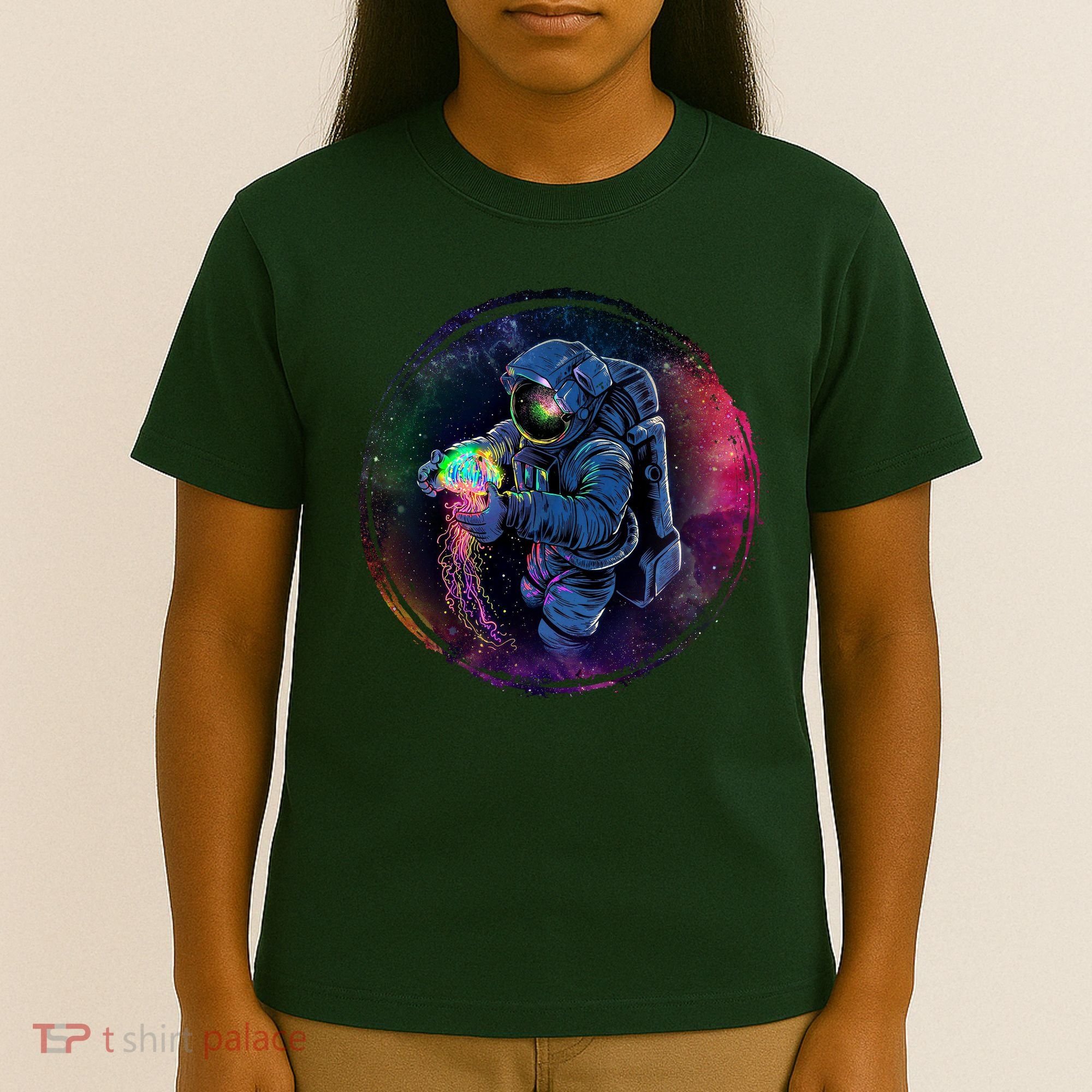 Cool Space Astronaut Jellyfish Galaxy T-Shirt