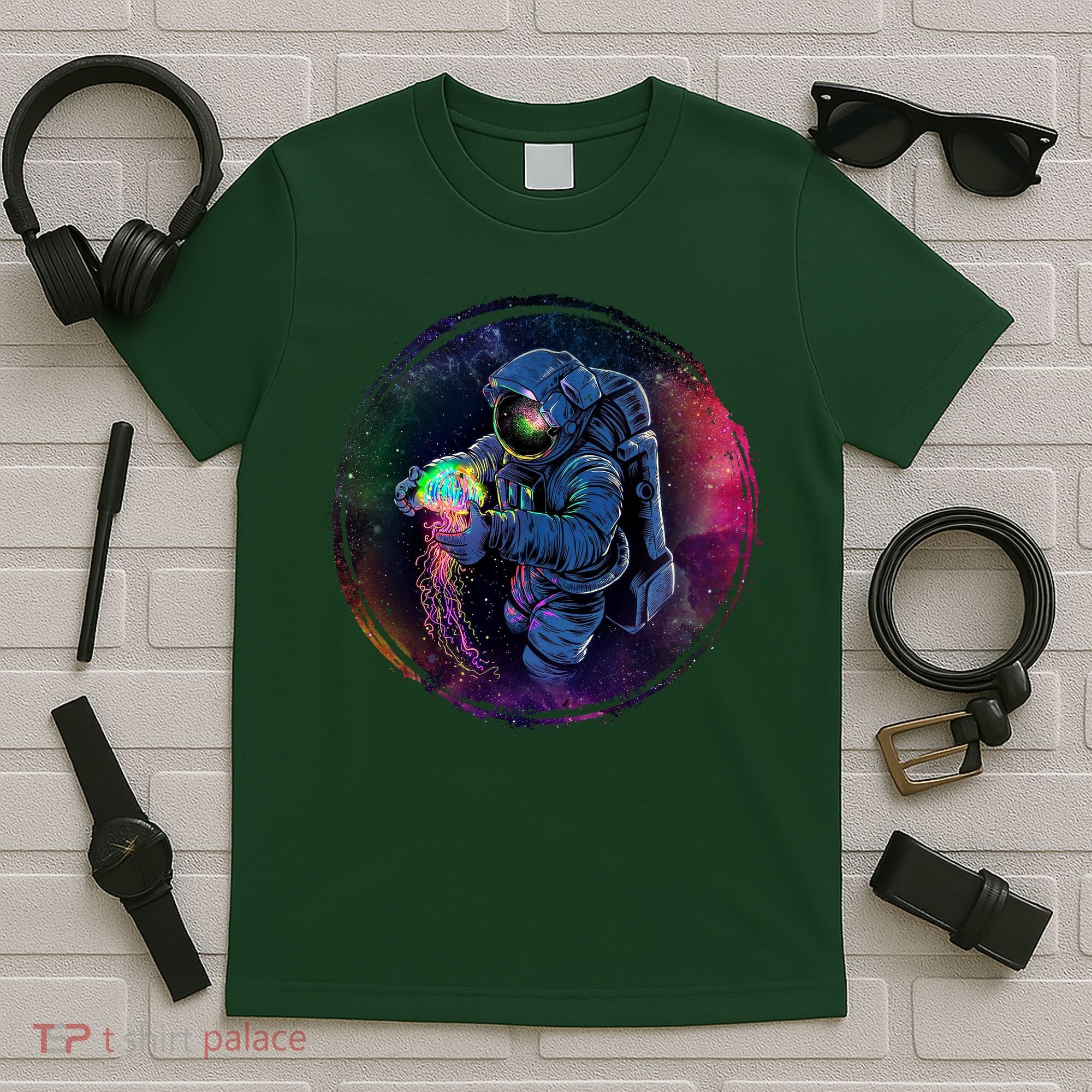 Cool Space Astronaut Jellyfish Galaxy T-Shirt