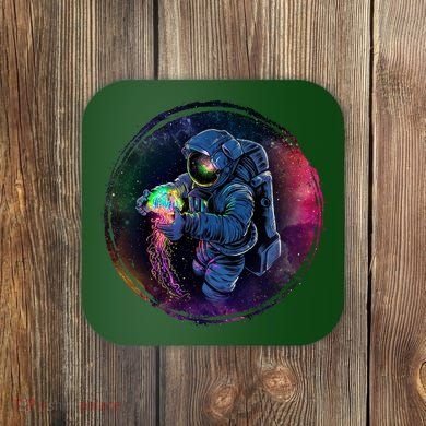 Cool Space Astronaut Jellyfish Galaxy Coaster