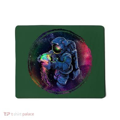 Cool Space Astronaut Jellyfish Galaxy Mousepad