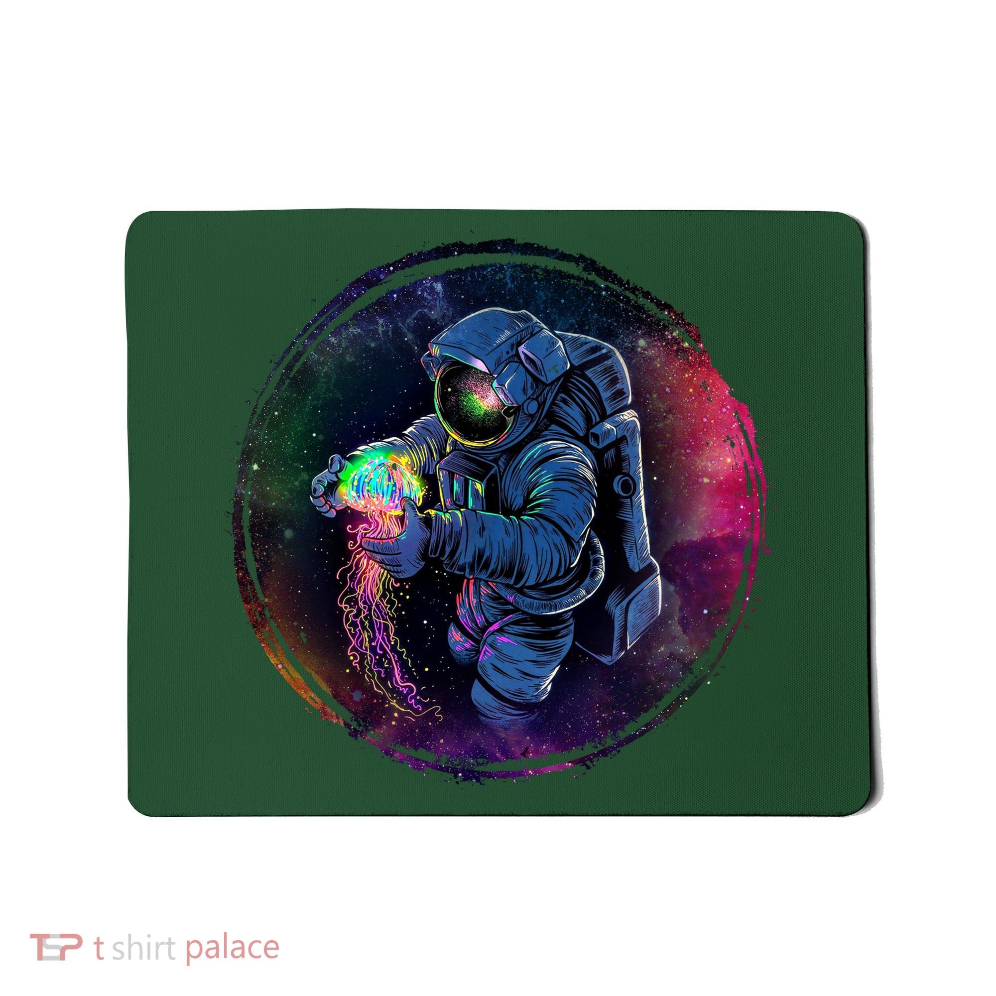 Cool Space Astronaut Jellyfish Galaxy Mousepad