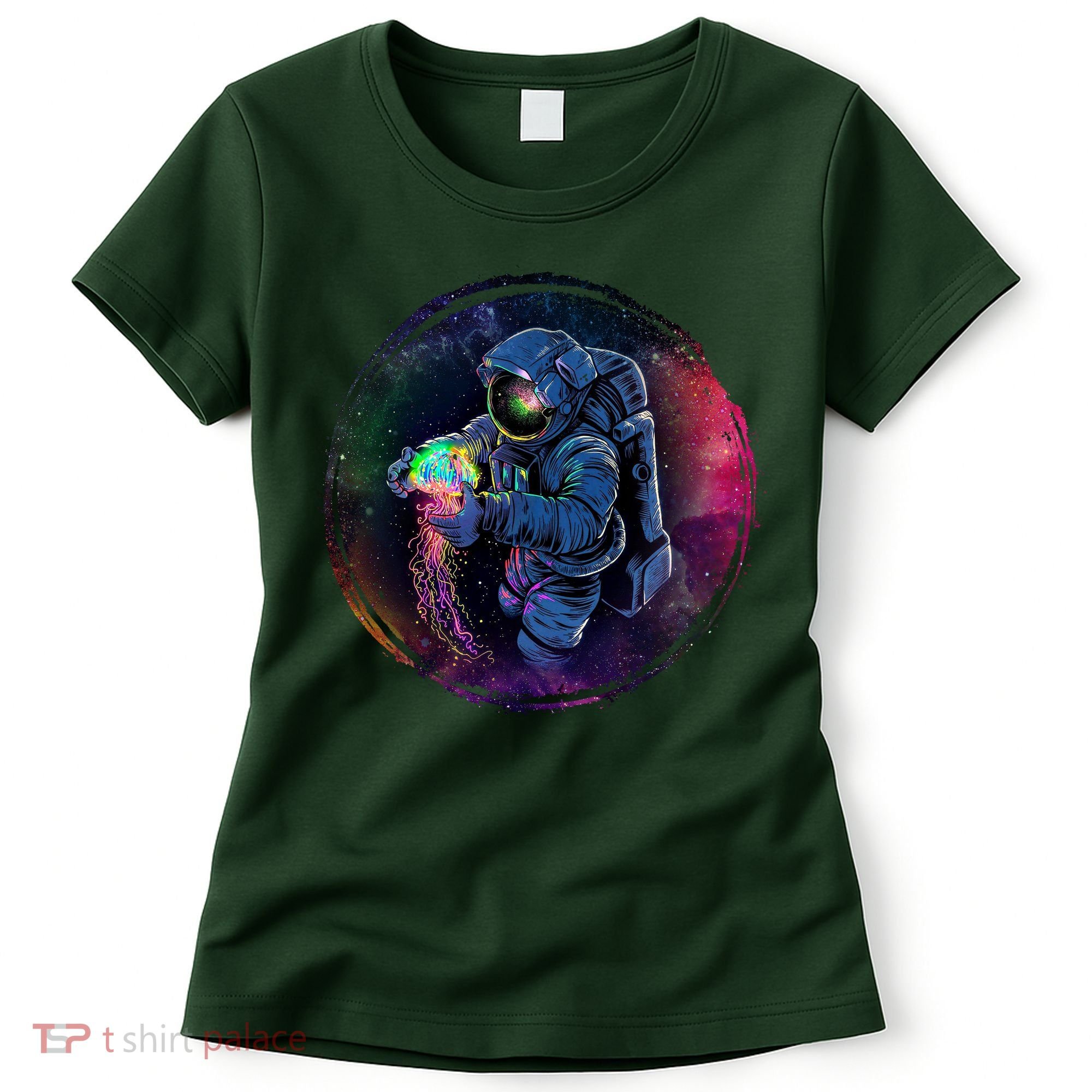Cool Space Astronaut Jellyfish Galaxy Women's T-Shirt