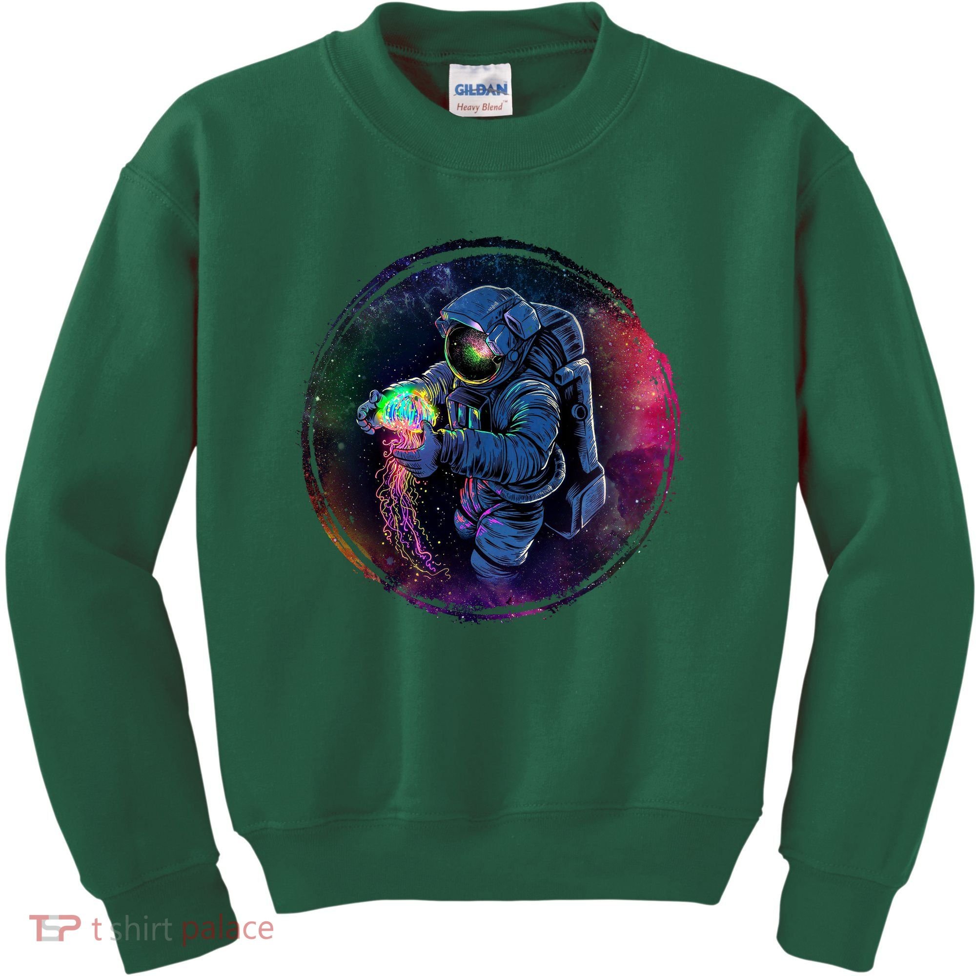 Cool Space Astronaut Jellyfish Galaxy Kids Sweatshirt