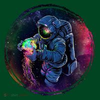 Cool Space Astronaut Jellyfish Galaxy Kids Sweatshirt thumb 2