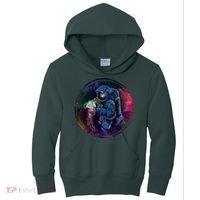Cool Space Astronaut Jellyfish Galaxy Kids Hoodie thumb 0