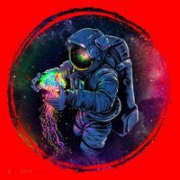 Cool Space Astronaut Jellyfish Galaxy Santa Hat thumb 1