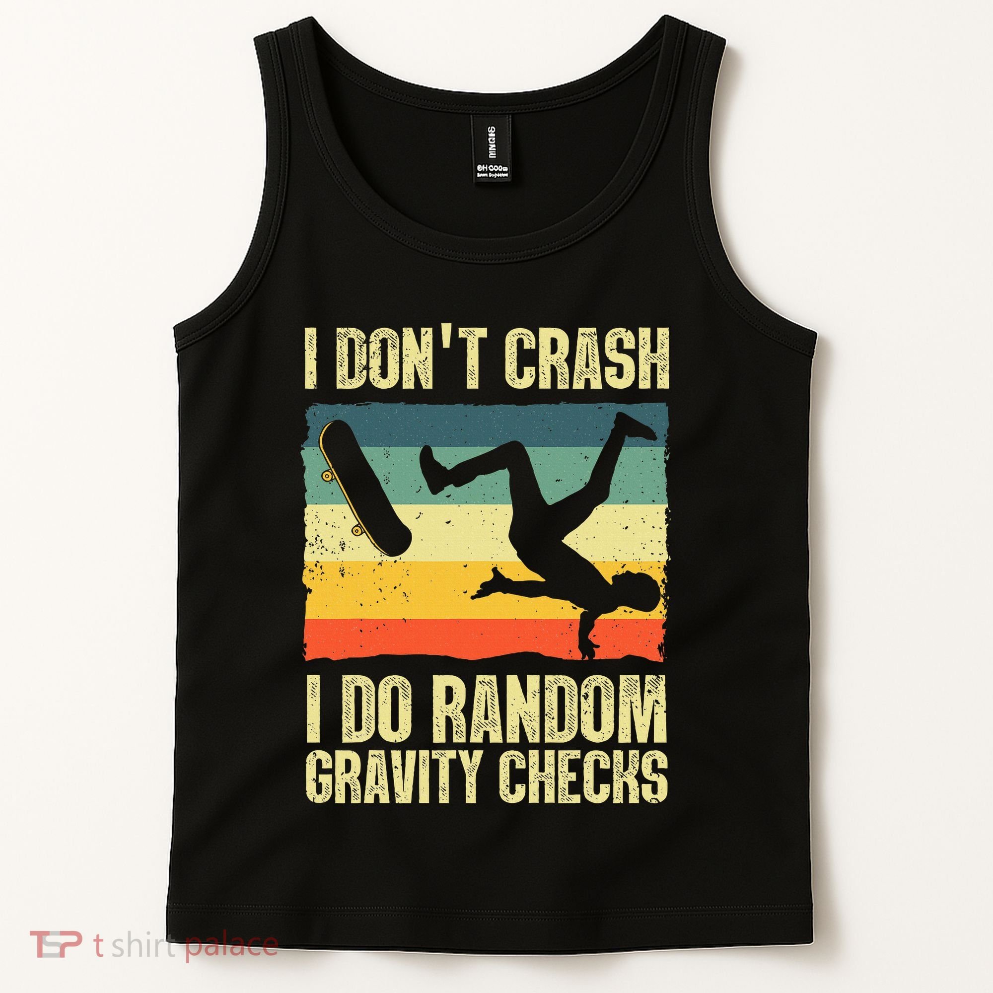 Cool Skateboard Art Skateboarding Skate Board Tank Top