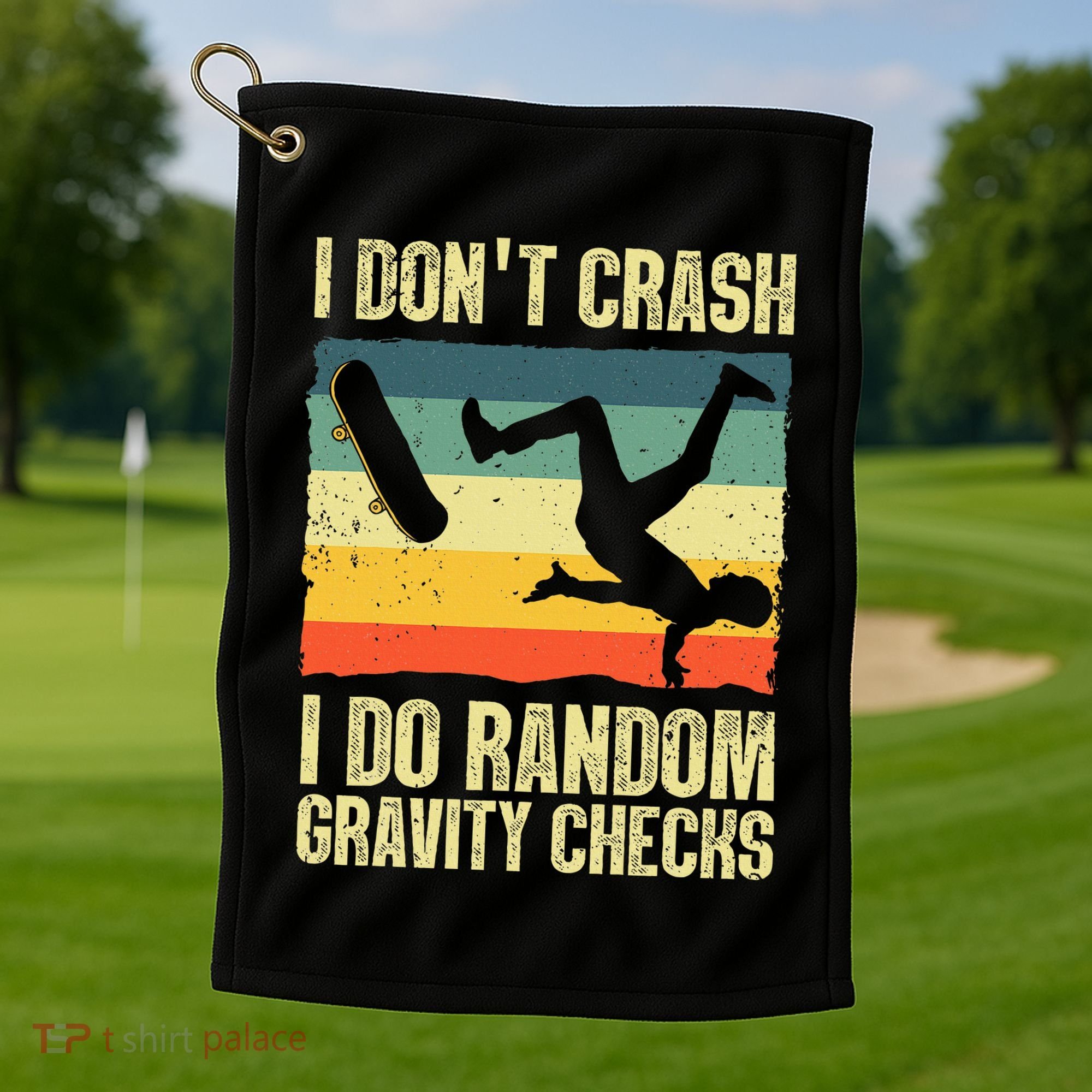 Cool Skateboard Art Skateboarding Skate Board Golf Towel