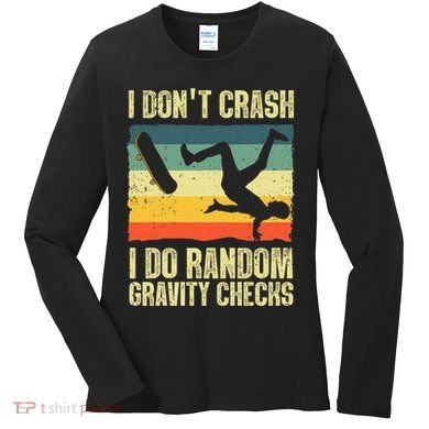 Cool Skateboard Art Skateboarding Skate Board Women's Long Sleeve Shirt