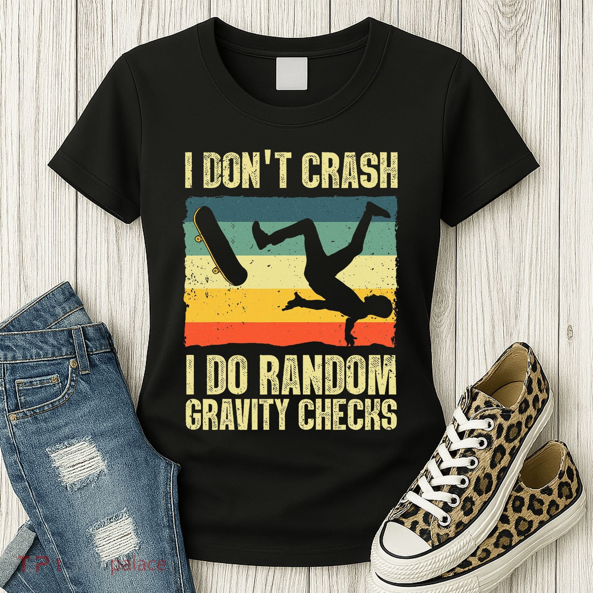 Cool Skateboard Art Skateboarding Skate Board Women's T-Shirt