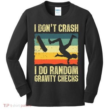 Cool Skateboard Art Skateboarding Skate Board Kids Long Sleeve Shirt