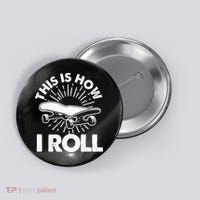 Cool Skateboard Art Boys Girls Skateboarding Button thumb 0