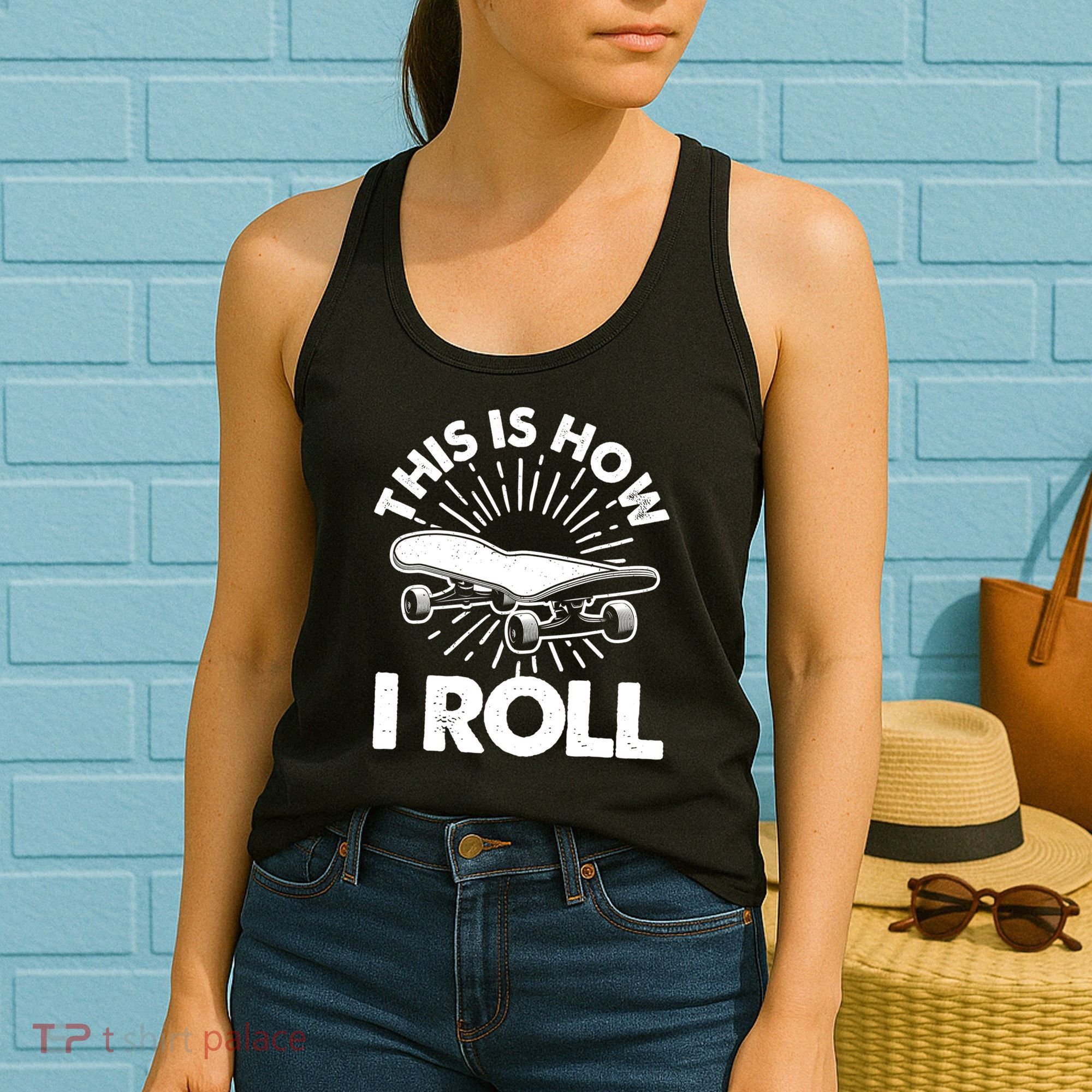 Cool Skateboard Art Boys Girls Skateboarding Women's Tank Top