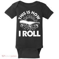 Cool Skateboard Art Boys Girls Skateboarding Baby Bodysuit thumb 0