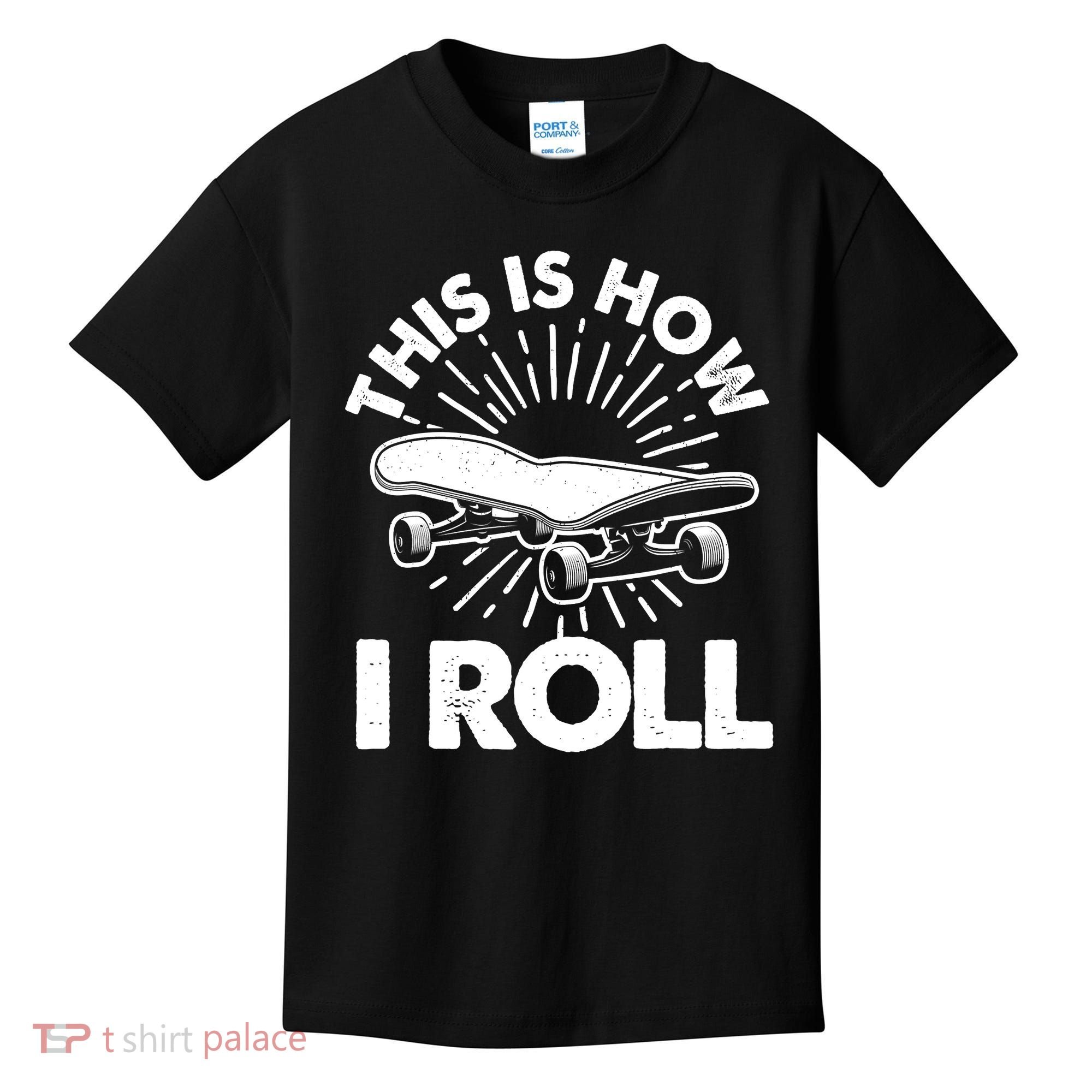 Cool Skateboard Art Boys Girls Skateboarding Kids T-Shirt