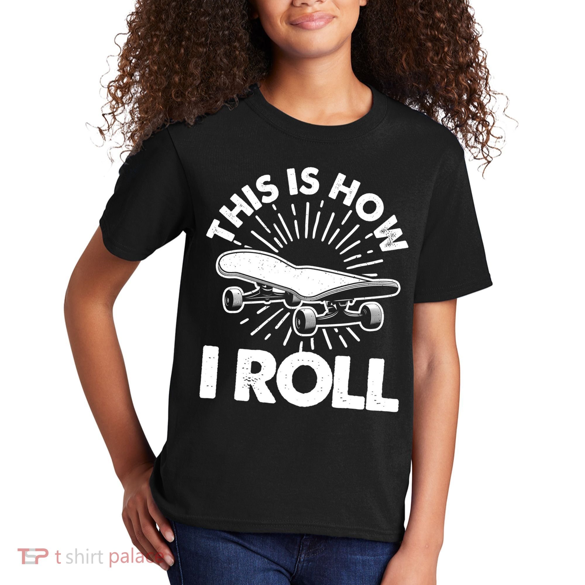 Cool Skateboard Art Boys Girls Skateboarding Kids T-Shirt