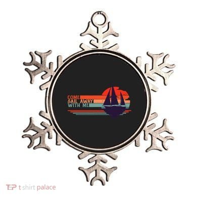 Come Sail Away With Me Vintage Retro Sailing Boat Sailor Ornament