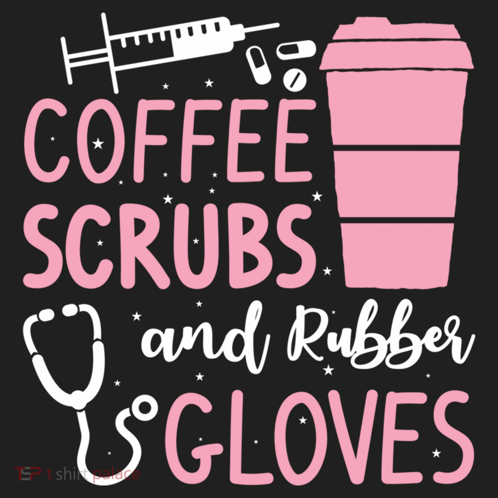 Coffee Scrubs And Rubber Gloves Medical Nurse Doctor Golf Towel