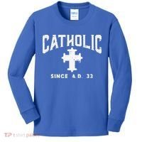 Catholic Since AD 33 God Jesus Christian Kids Long Sleeve Shirt thumb 0