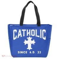 Catholic Since AD 33 God Jesus Christian Tote Bag thumb 0