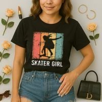 Cool Skater Art Women Skateboarding Skateboard Skating Comfort Colors Boxy T-Shirt thumb 2
