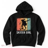 Cool Skater Art Women Skateboarding Skateboard Skating Hoodie thumb 0