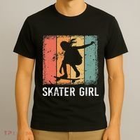 Cool Skater Art Women Skateboarding Skateboard Skating T-Shirt thumb 3