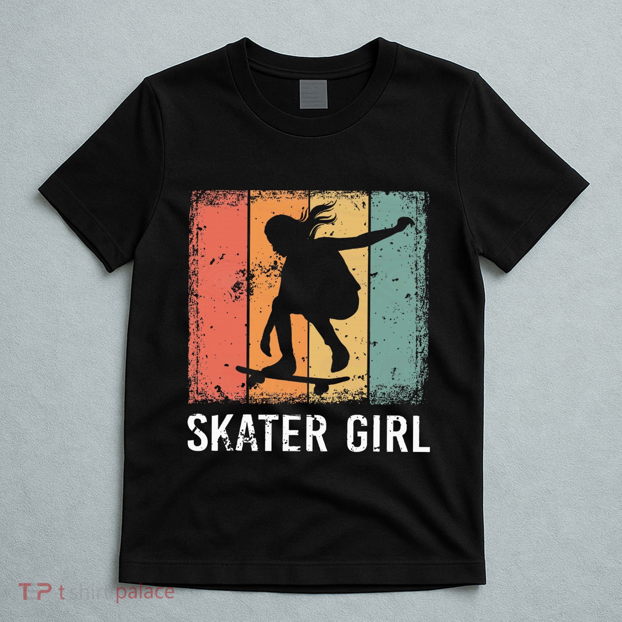 Cool Skater Art Women Skateboarding Skateboard Skating T-Shirt