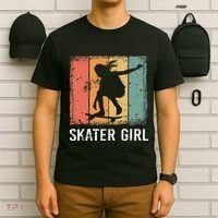 Cool Skater Art Women Skateboarding Skateboard Skating T-Shirt thumb 6