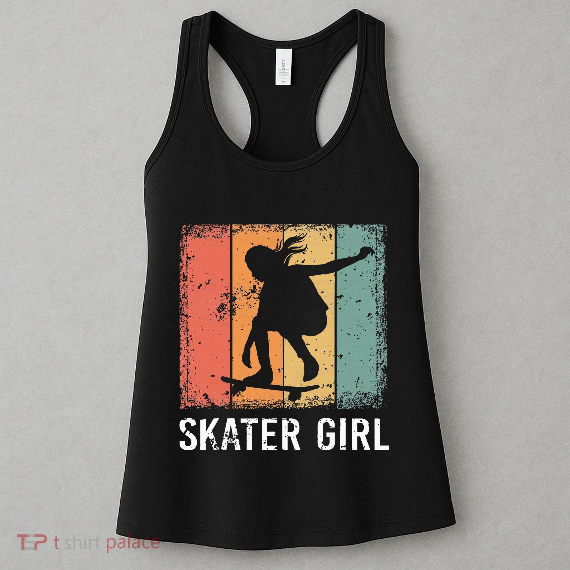 Cool Skater Art Women Skateboarding Skateboard Skating Women's Tank Top