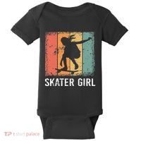 Cool Skater Art Women Skateboarding Skateboard Skating Baby Bodysuit thumb 0