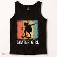 Cool Skater Art Women Skateboarding Skateboard Skating Tank Top thumb 2
