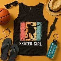 Cool Skater Art Women Skateboarding Skateboard Skating Tank Top thumb 4