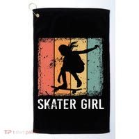 Cool Skater Art Women Skateboarding Skateboard Skating Golf Towel thumb 0