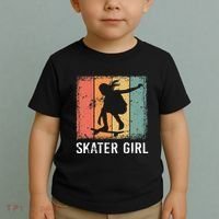 Cool Skater Art Women Skateboarding Skateboard Skating Toddler T-Shirt thumb 2