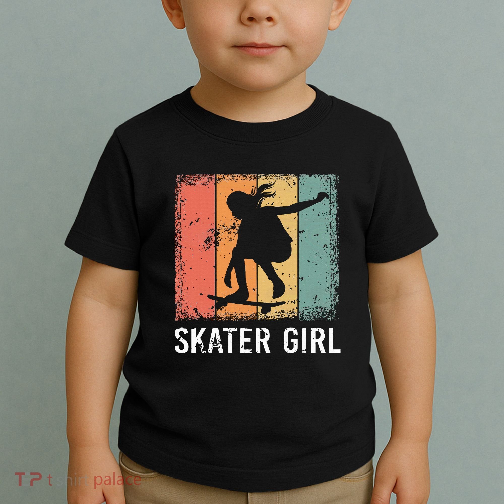 Cool Skater Art Women Skateboarding Skateboard Skating Toddler T-Shirt