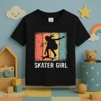 Cool Skater Art Women Skateboarding Skateboard Skating Toddler T-Shirt thumb 3