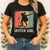 Cool Skater Art Women Skateboarding Skateboard Skating Women's T-Shirt thumb 2