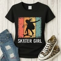 Cool Skater Art Women Skateboarding Skateboard Skating Women's T-Shirt thumb 3